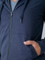 Women's Blue Terry Zip Sweatshirt | Fresh Clean Threads
