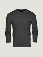Charcoal Performance Long Sleeve Crews | Fresh Clean Threads