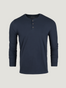 Indigo Blue Long Sleeve Henley | Fresh Clean Threads