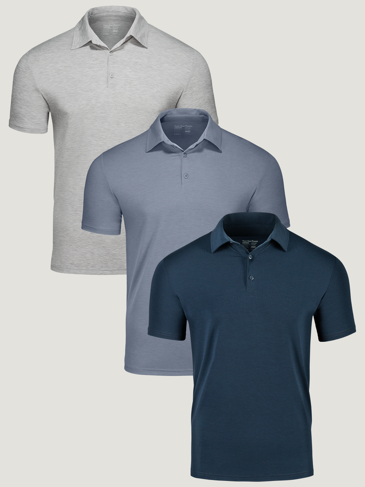 Basic Men's Performance Polo 3-Packs | Fresh Clean Threads