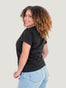 Women's Black Crew Neck (1st Gen.) Back Angle | Fresh Clean Threads