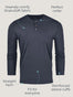 Stratusoft Long Sleeve Henley Infrographic | Fresh Clean Threads