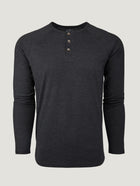 Vintage Black Slim Fit Long Sleeve Henley FINAL SALE