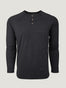Vintage Black Slim Fit Long Sleeve Henley FINAL SALE