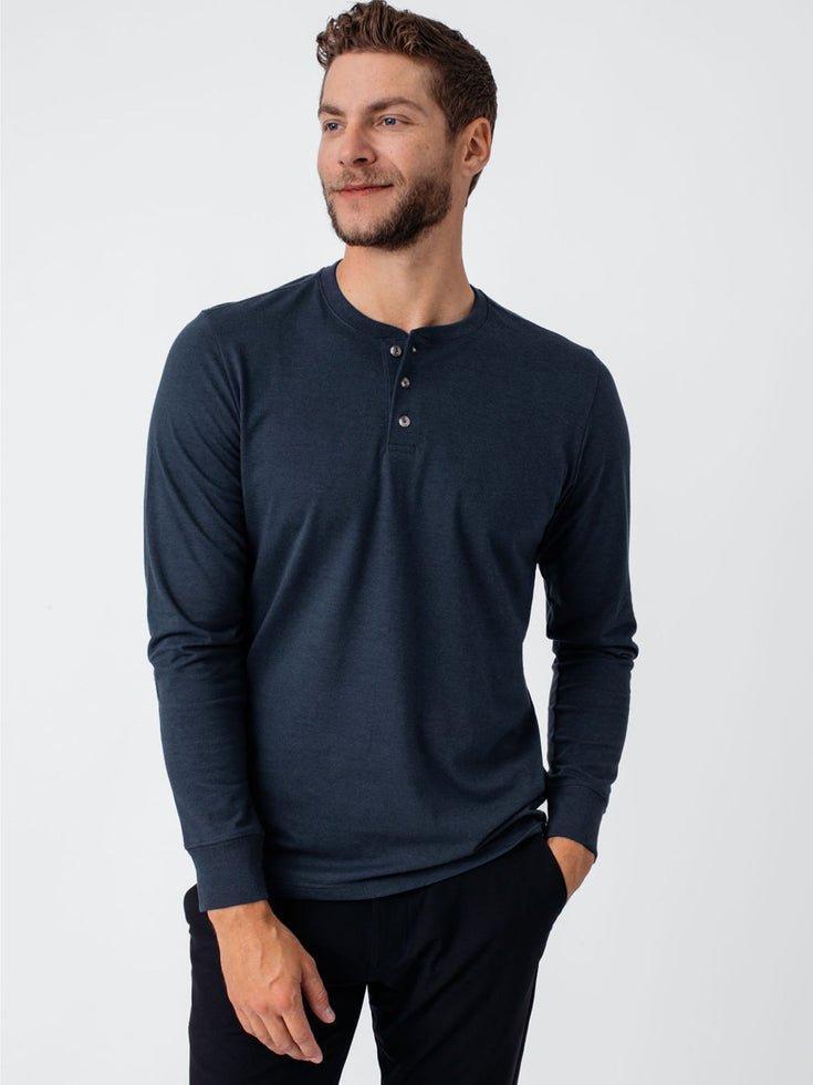Indigo Blue Henleys | Fresh Clean Threads