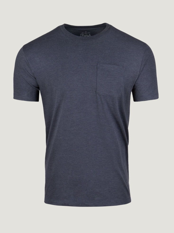Navy Pocket Tee, Mens Basic Crew | Fresh Clean Threads