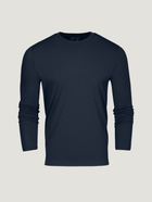 Navy Performance Long Sleeve Crew | Fresh Clean Threads