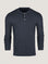 Navy Long Sleeve Henley Ghost Mannequin | Fresh Clean Threads