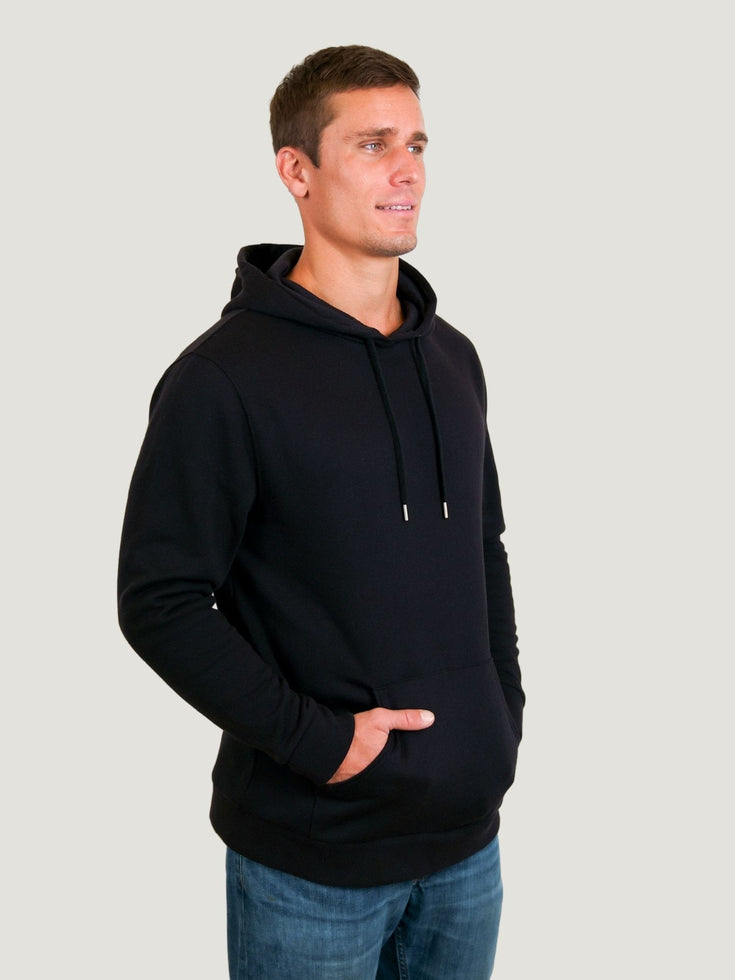 Men's Black Pullover Hoodie Fleece