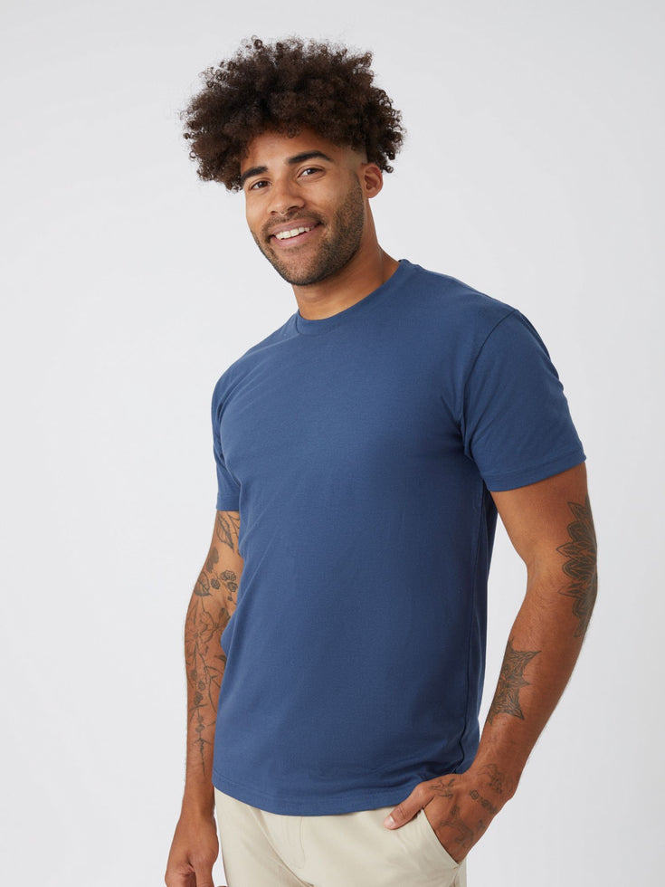 Fall Foundation Crew 5-Pack | Steel Blue | Model Size L | Fresh Clean Threads