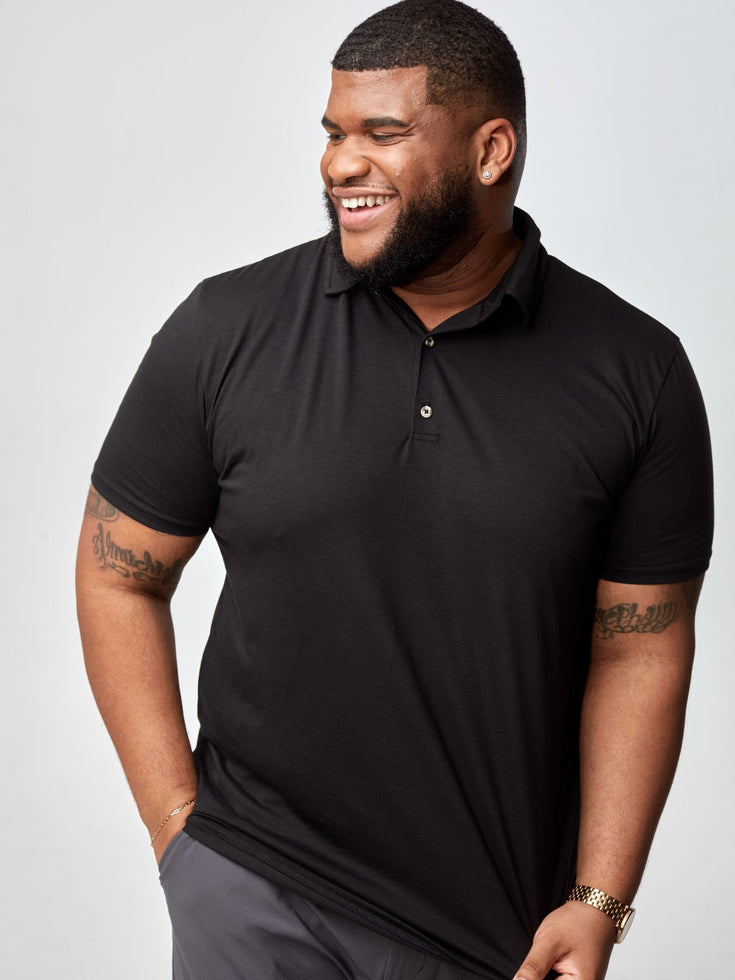 Men's Black Polo Shirt | Premium Feel + Fit