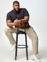 Black Henley Men's Short Sleeves | Fresh Clean Threads