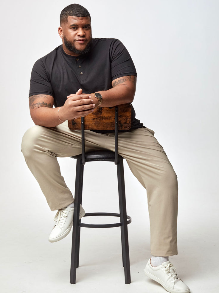 Black Henley Men's Short Sleeves | Fresh Clean Threads