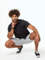 Black Short Sleeve Stretch Button Up for Men | Fresh Clean Threads