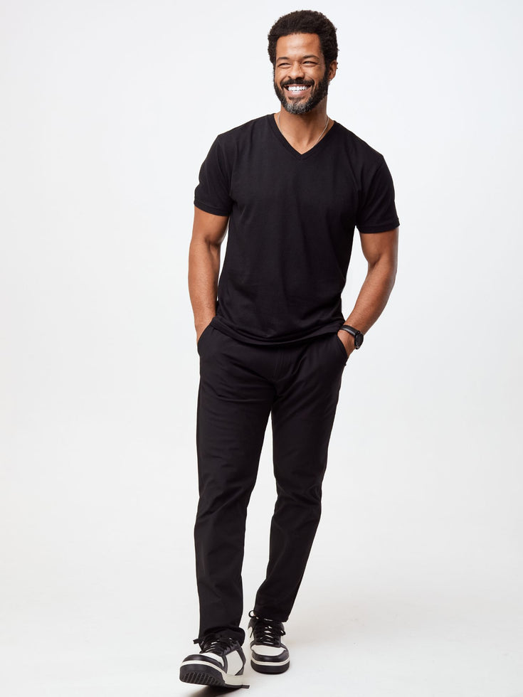 Black V-Neck Tees | 3-Pack, 5-Pack | Fresh Clean Threads