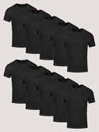 All Black Crew 10-Pack of Mens Tees | Fresh Clean Threads