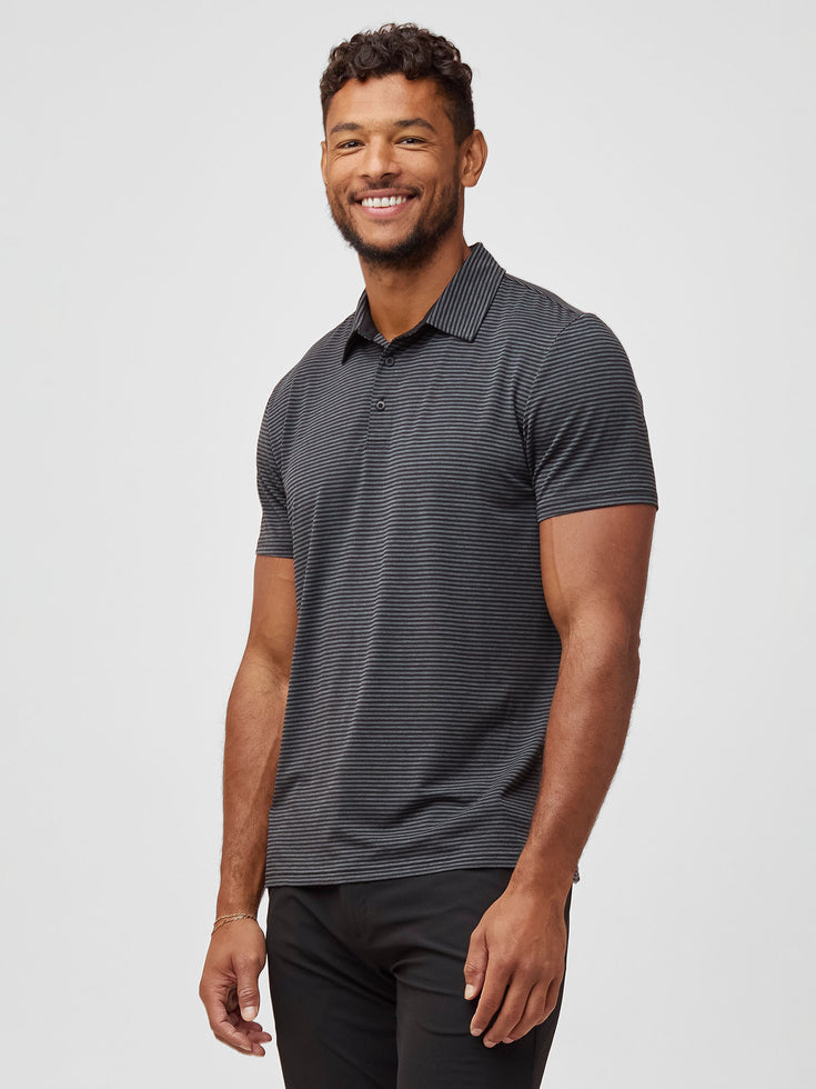 Striped Performance Polos for Men | 100-day satisfaction guarantee