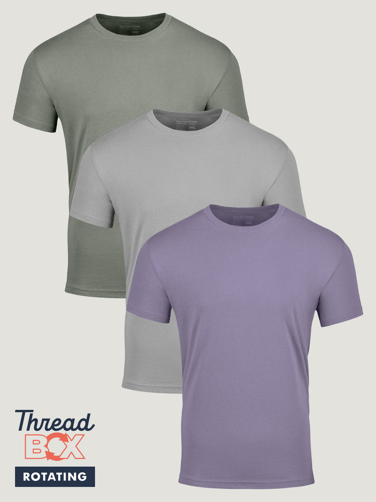 Bold Crew Tee 3-Pack | Summer Colors | Subscription Wardrobe Essentials at FCT