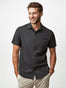 Short Sleeve Button Ups in Charcoal | No-tag label