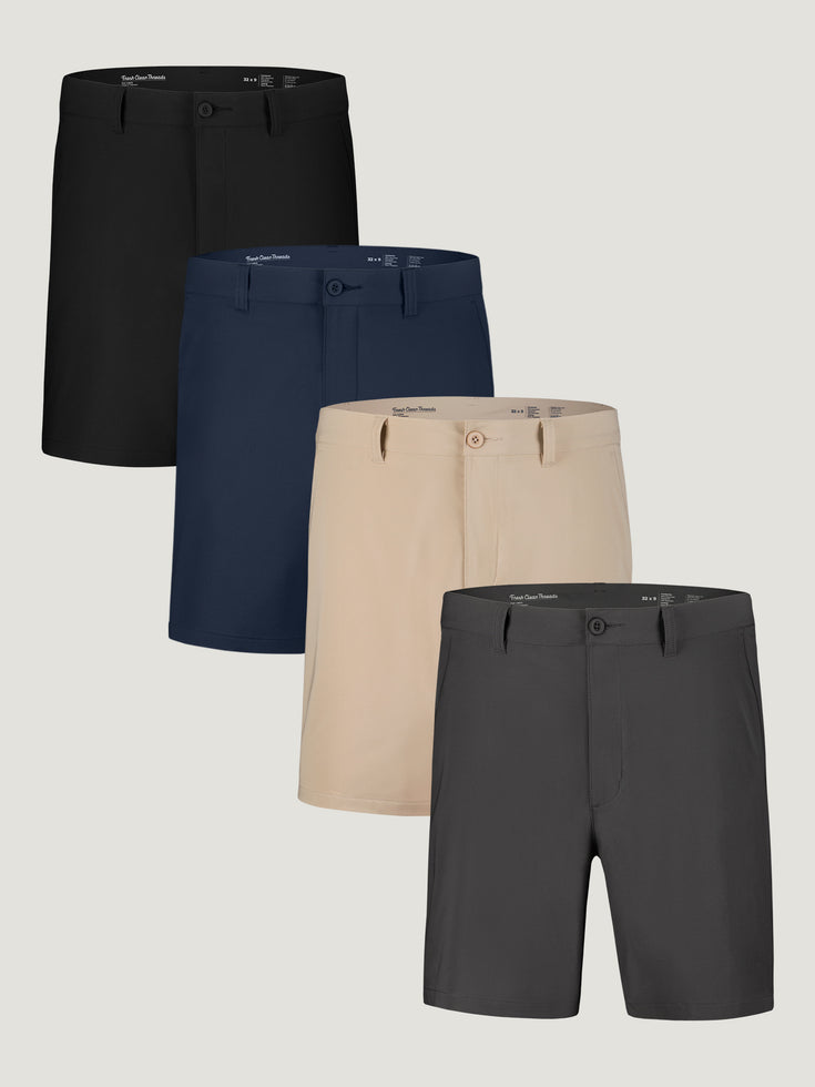 Everyday Shorts 2.0 Staples 4-Pack | New Fit Mens Shorts | Fresh Clean Threads