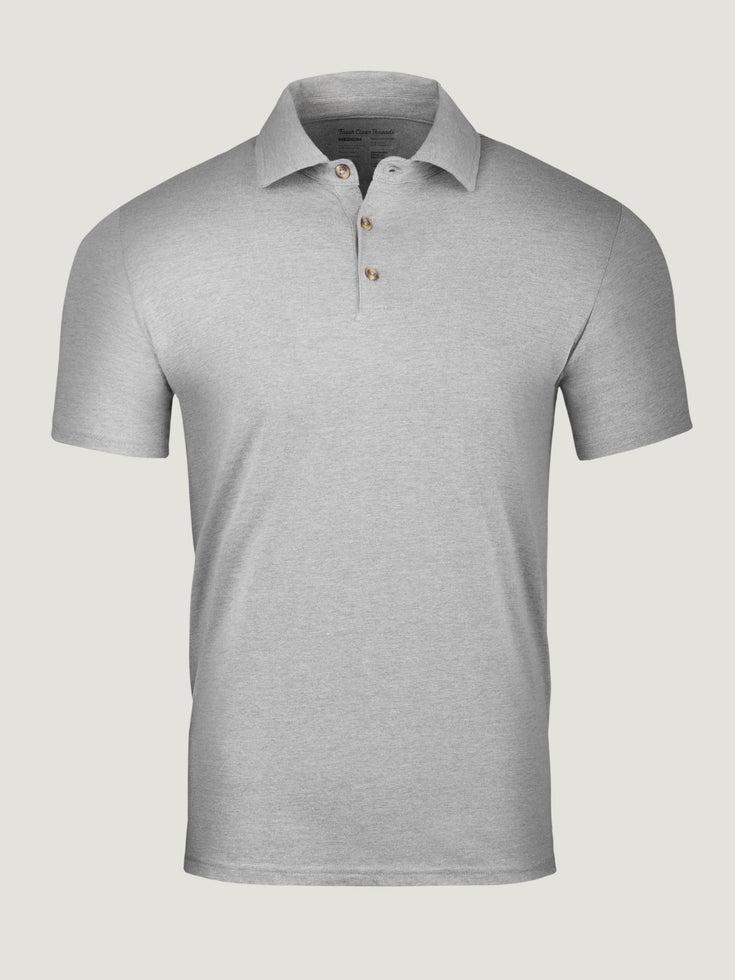 Heather Grey Torrey Polo | Fresh Clean Threads