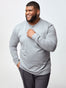 Long Sleeve Henley in Heather Grey | Men's Premium Essentials | FCT