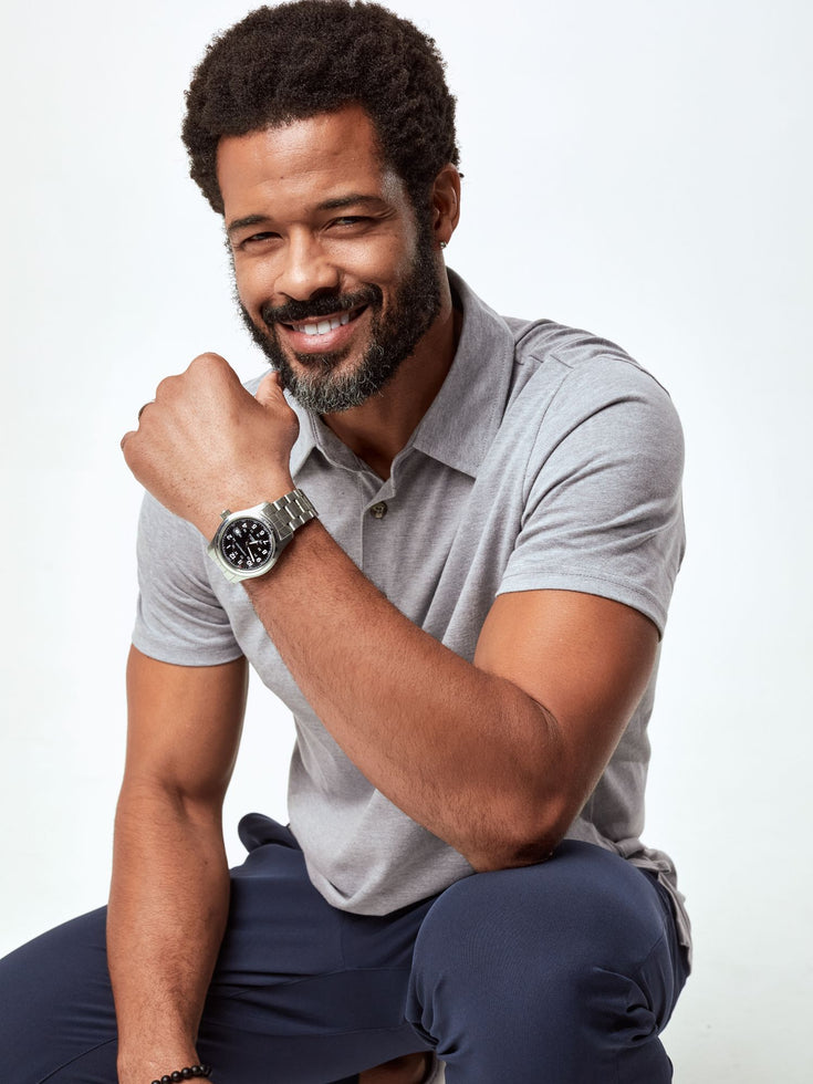 Men's Grey Polo | Fresh Clean Threads