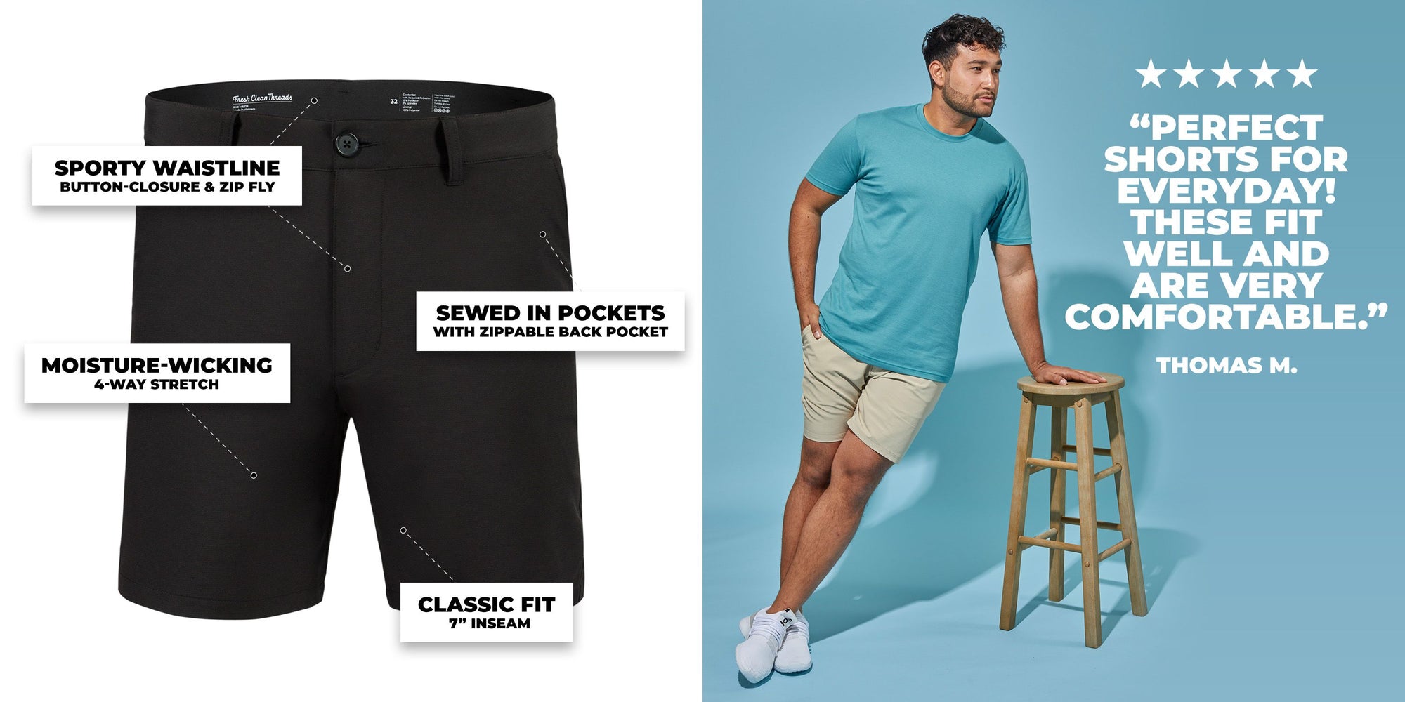 Everyday Shorts: Check out the 5 star reviews | Fresh Clean Threads
