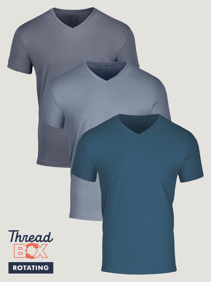 June Subscription Tee Packs | V-Neck Bold 3-Pack | ThreadBox at FCT
