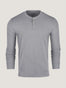 Heather Grey Long Sleeve Henley Ghost Mannequin | Fresh Clean Threads