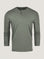 Mercury Green Long Sleeve Henley Ghost Mannequin | Fresh Clean Threads