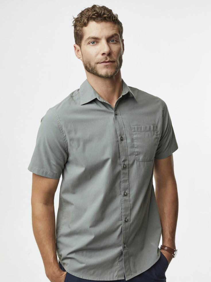 Mercury Green Short Sleeve Stretch Button Ups | Fresh Clean Threads
