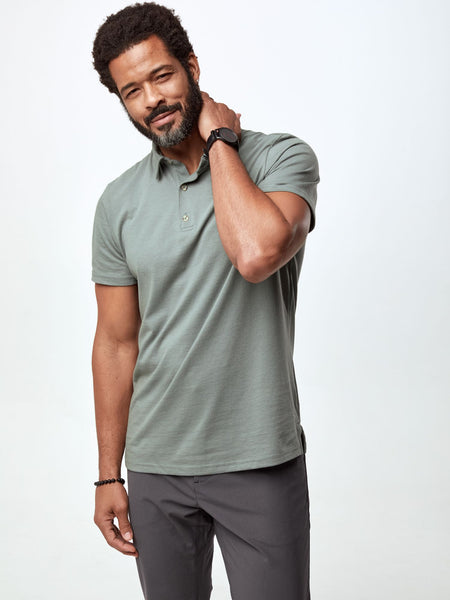 Crafted from the finest premium cotton # Mercury Green Torrey Polo Fabric Detail | Fresh Clean Threads
