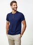 Men's Midnight Blue Short Sleeve Henleys | Fresh Clean Threads