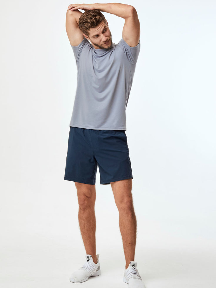 Navy Stretch Performance Shorts | Essentials 2-Pack | Fresh Clean Threads