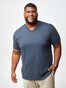 Navy Men's V-Neck Tee Shirt | Perfect fit for everyBODY, S–4XL