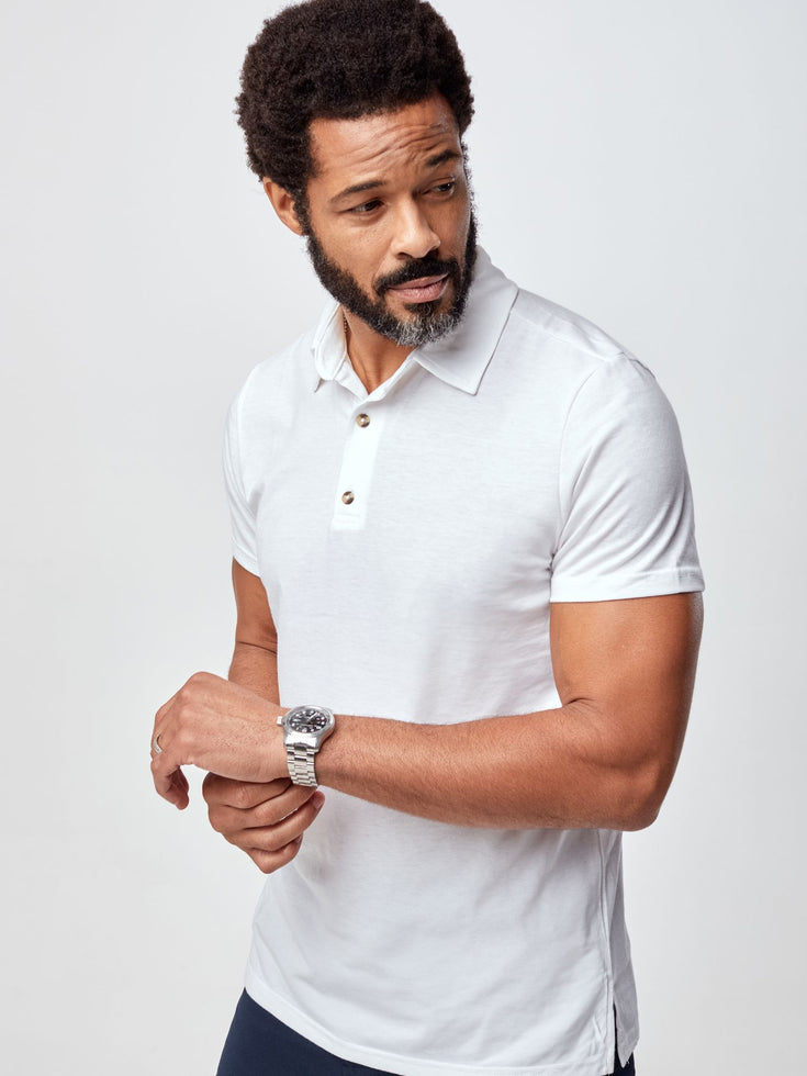 Men's Polo in White | Fresh Clean Threads