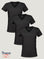 Women’s All Black V-Neck 3-Pack Tees | Subscription Packs at Fresh Clean Threads