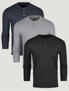 Basic Long Sleeve Henley 3-Pack | Fresh Clean Threads
