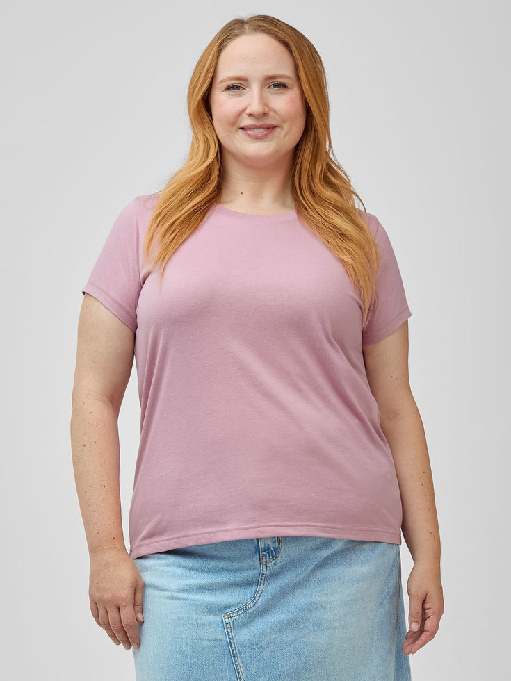 Women's Tee | Crew Neck in Chalk Pink | FCT