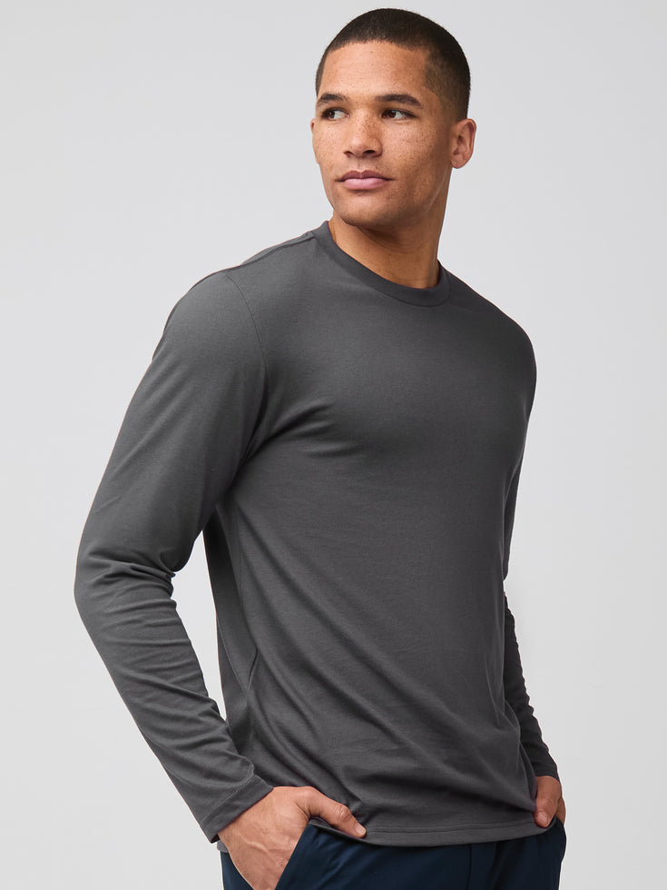 Concrete Long Sleeve Crew Neck T-Shirts for Men | The Softest Hard-Working Tee