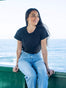 Women's Black Crew Neck (1st Gen.) T-shirt | Fresh Clean Threads