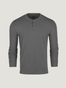 Carbon Grey Long Sleeve Henleys | Fresh Clean Threads