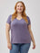 Ryn is 5'9" (size 14-16) and wears size XL # Essential Everyday Tees for Women | Now in Flint Purple at Fresh Clean Threads
