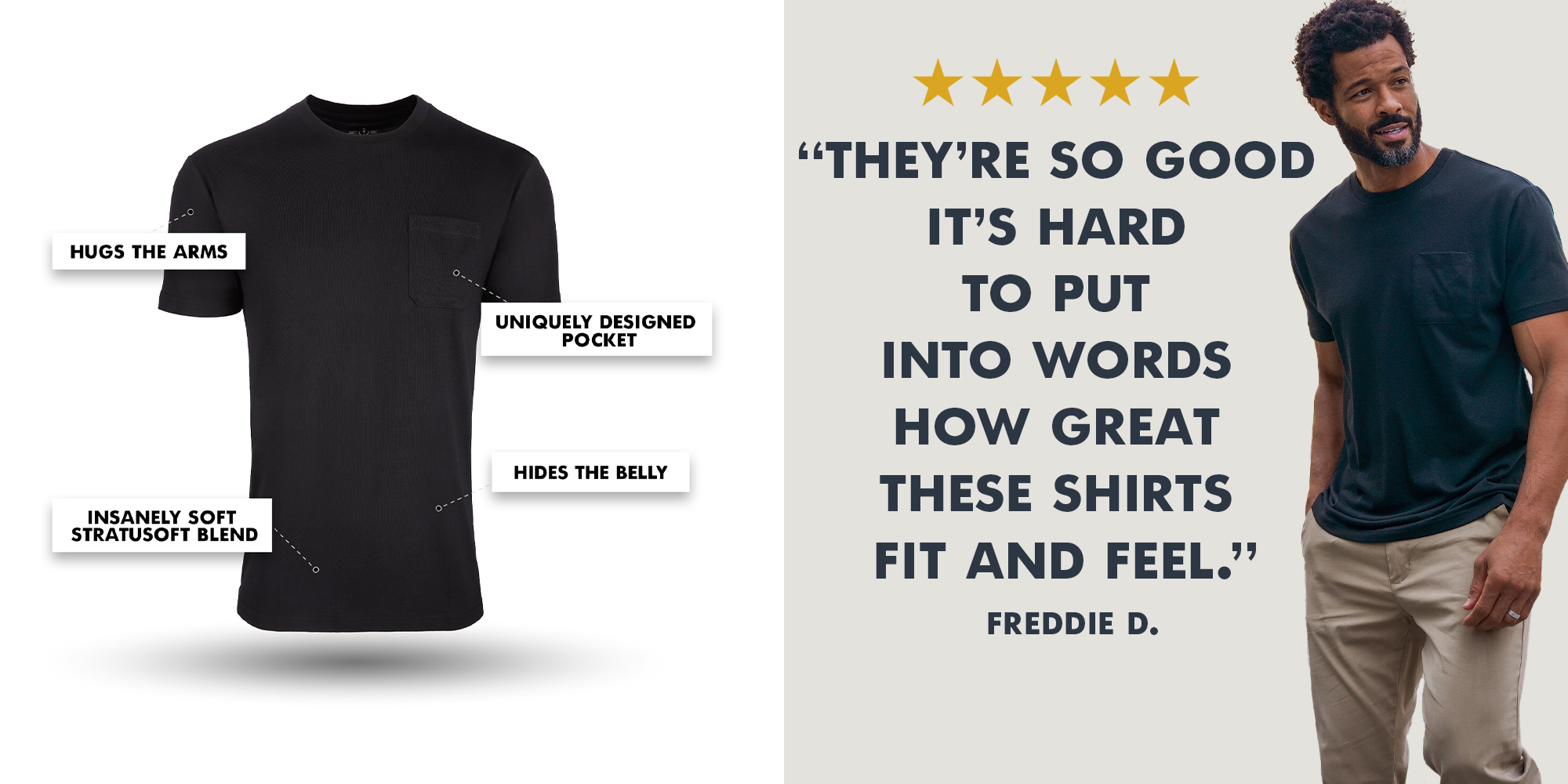 They're so good it's hard to put into words how great these shirts fit and feel.
