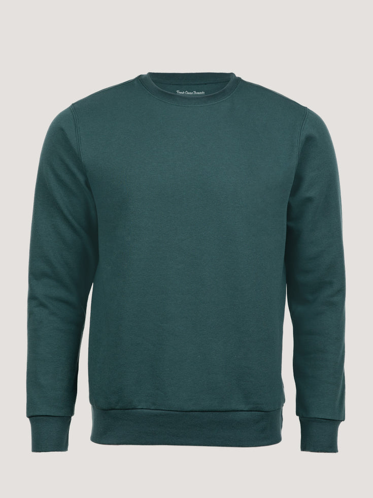 Dark Emerald Crew Sweatshirt | Men's Style at Fresh Clean Threads