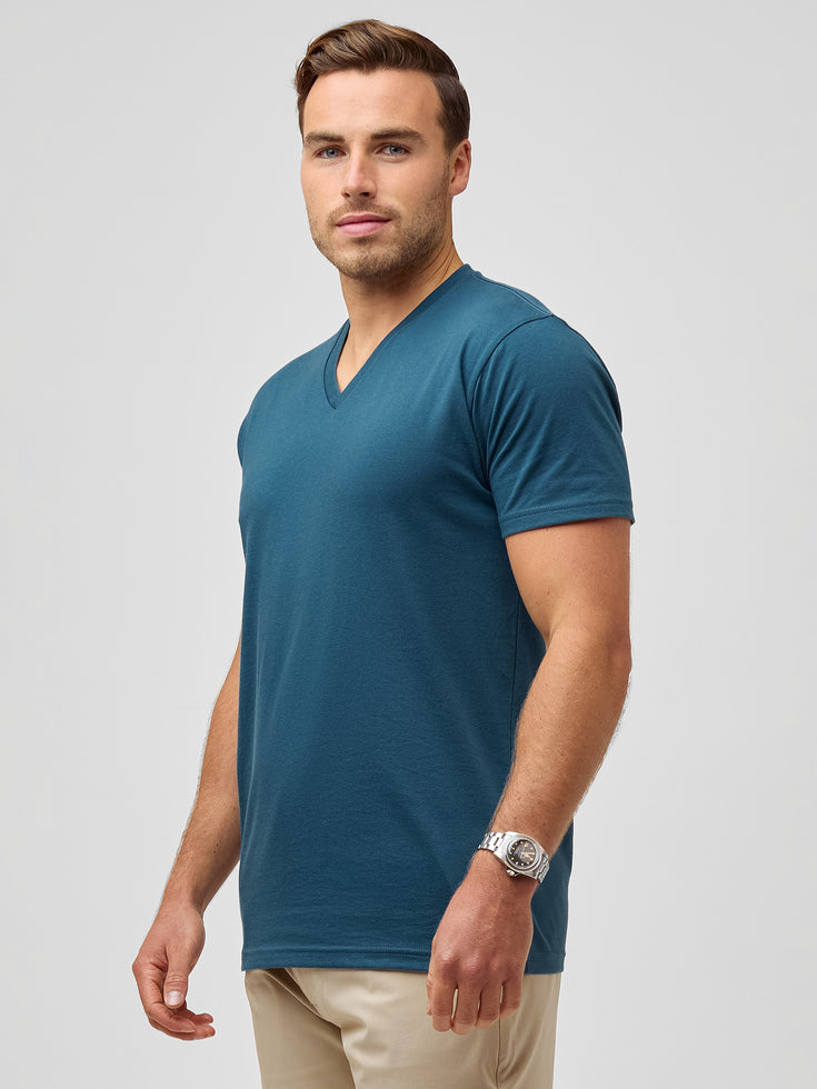 Men's V-Neck T-Shirts - Now in Sea Blue for a Limited Time